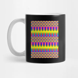 Dark and Light Rainbows (Checkers and Stripes) Mug